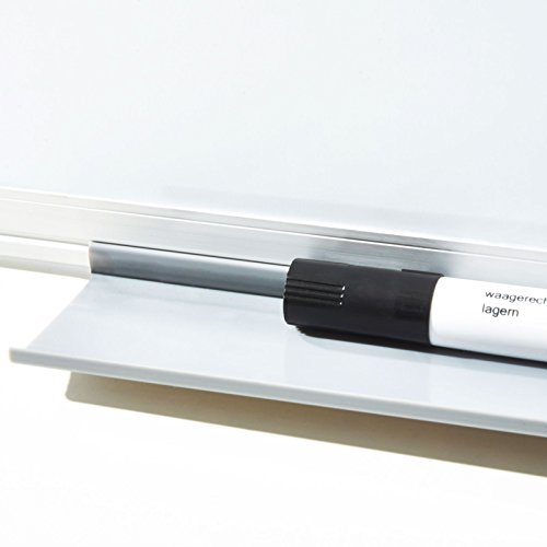 Office Marshal serie Pro - Pizarra blanca  lacado magn  tico  marco de aluminio  blanco  60 x 90 cm