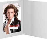 1x100 Daiber Passbildmappen weiß für 3 Bildformate