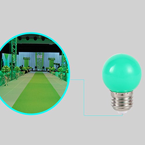 Janecrafts 1 Stück 3 Watt E27 LED Tropfenlampe Glühlampefür Biergartenlichterkette Bunt - 3