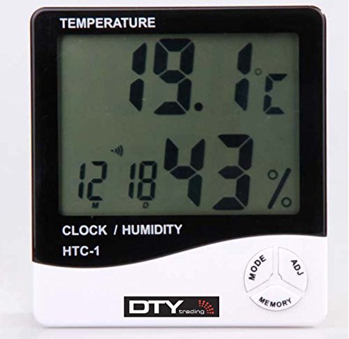 DTY Trading LCD Digital Temperature Humidity Meter Thermometer (White)