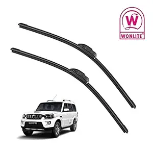 Wonlite Car Wiper Blades compatible for Mahindra Scorpio Set of 2 Pcs R 18 L 18