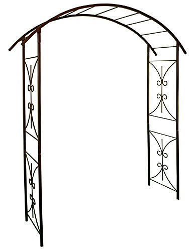 examen Louis Moulin 3289920030268 Arche Tube carré pour Plantes grimpantes Fer Vieilli, 180x50x250 cm