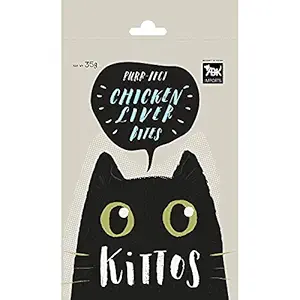 Kittos Chicken Liver Bites Cat Treats - 35 g Each Pack of 3