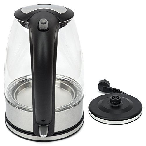 VERDA Wasserkocher 1,7L 2200W Edelstahl LED BELEUCHTUNG Glas SN0617L-8 - 2