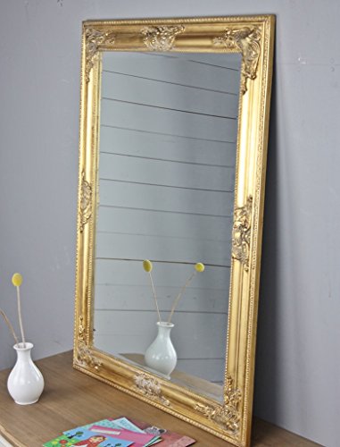 82x62x4cm rechteckiger Wand-Spiegel, handgefertigter Vintage-Antik-Rahmen aus Holz, gold, inkl. Befestigung - 2