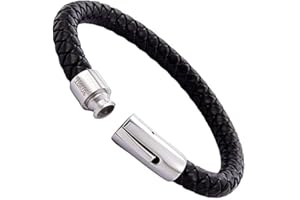 18KOra Pulseras Hombre Cuero | Pulseras Mujer Cuero | Regalos Aniversario Pareja | Regalo Hombre | Pulseras Cuero Auténtico Trenzado | Pulseras Hombre | Bracelet