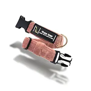 Pixie Drip Luxury Velvet Dog Collar, Vintage Rose | Adjustable | Quick Release Buckle | for Small, Medium and Large Breeds | (Large)