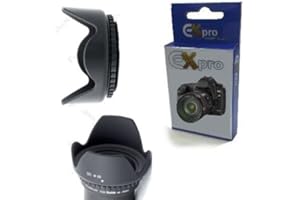Ex-Pro 55mm Crown Shaped Hood for Canon, Nikon Fuji, Sony, Leica, Zeiss, Panasonic, Lens & Filters (55mm front thread)