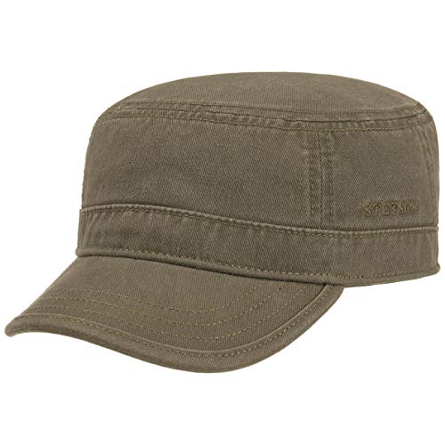 Stetson Gorra Militar Gosper Urban Mujer/Hombre | Urbana con Visera, Cerrado por atrás Verano/Invierno | L (58-59 cm) Verde Oliva
