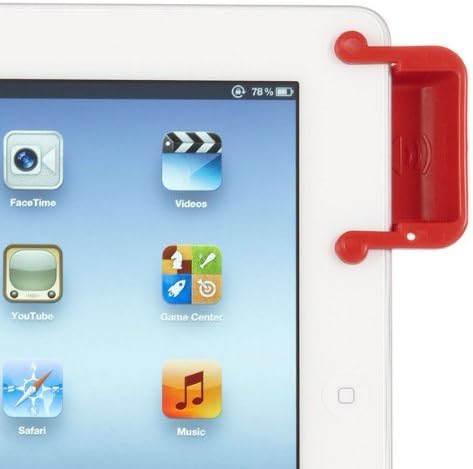 NEW! SoundBender 3.0 - Red - Magnetic, Compact and Power Free iPad Amplifier - Increases sound by 10db