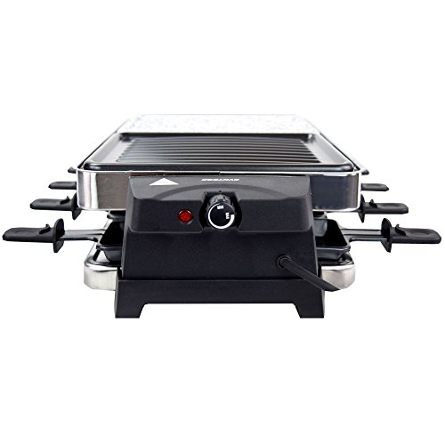Syntrox Germany Edelstahl Design Raclette Bern mit Grill und Heißer Stein für 8 Personen - 7