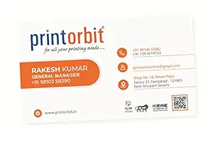 Print Orbit Business Card | Printed Visiting Card | Personalized | Single Side Printing | Customized (100)