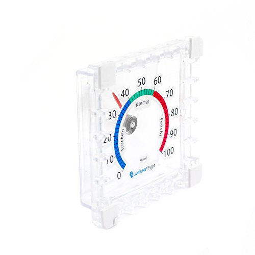 Lantelme 6444 Fenster Hygrometer – Fensterhygrometer Analog leicht fluoreszierend - 3