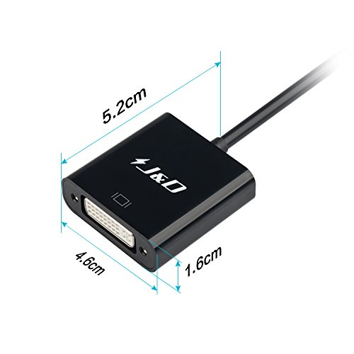 DP auf DVI, J&D Goldbeschichteter Displayport DP auf DVI 1080P Full HD Kabel Adapter Konverter Male to Male - 3