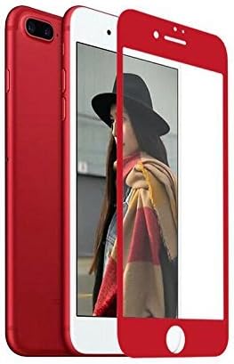 ISKIP Screen Protector for iPhone 6 6s, Tempered Glass Screen Protector 3D Curved Full Coverage 9H Hardness HD Clear Protective Film [Soft Edge] for iPhone 6 6s 4.7“ (Red)