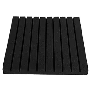 Absorption Panel Sponge, Foam Acoustic Foam Tiles, 50 * 50 * 5Cm Listening Rooms and Home Theaters for Control Rooms; Mixing Rooms(Black (Ordinary, Folded and Shipped))