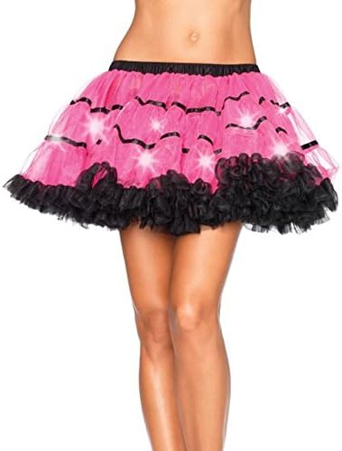 Maxmall MAX MALL Women LED Light Mesh Layered Tutu Skirt