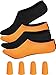 Produktbild lvcky Beach Socks 2 Paar Wasser Socken Weich Barefoot Haut Shoes Herren Beach Surf Tauchen Home Slipper Pool Schwimmen Yoga Socken für Frauen mit 4 Pack Foam Ear Plugs (XL (39–41), schwarz und orange)