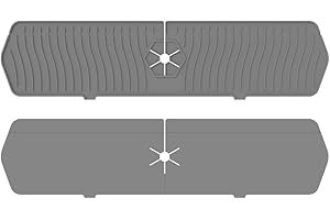 Sahgsa Waschbecken Spritzschutz, Küchenspüle Spritzschutz Silikon Wasserhahn Matte Waschbecken Abtropfkissen Abtropfkissen hinter für Küche Badezimmer Thekenspüle trocken