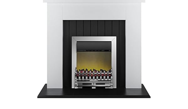 Adam Chessington Fireplace Suite In Pure White With Blenheim