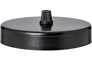 LEDSONE rosace de plafond 100 x 20mm Rosace Plafond Noir Accessoire D’Installation pour Maison Jardin Suspension Ou Lustre