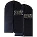 Produktbild Atmungsaktiver Kleidersack Schutzhülle Kleiderhülle Kleiderschutz Reisetasche Abdeckung Aufbewahrung 100cm*60cm für Brautkleider / Abendkleider / Anzüge / Mäntel (Schwarz,2 pcs)