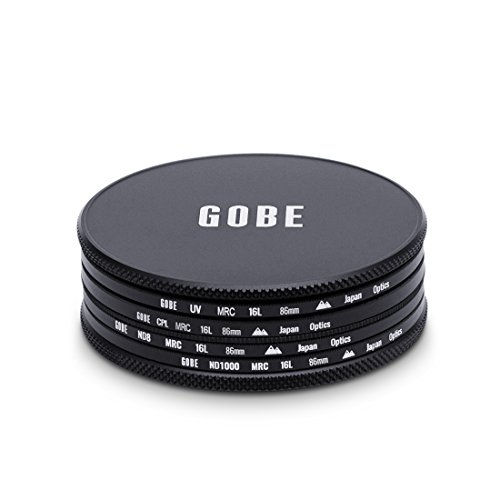 Gobe Filter Kit 86mm MRC 16-Layer: UV, CPL Polarizer, ND8, ND1000