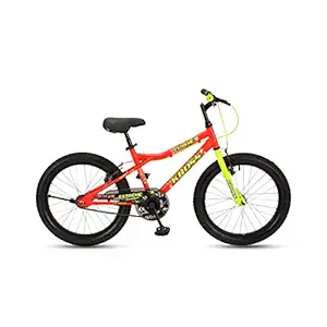 Kross Extreme 20T Kids Cycle Single Speed Fat Tire Bicycle Girls Boys Sports Mountain Bike Orange, Age 5-9 Years