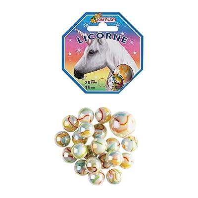 Kim'Play-20+1 Billes Licorne, COU500840, Multicolore