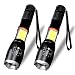 Produktbild Karrong LED Taschenlampe, 6 Modi Wasserdicht Superhelle 1600 Lumen COB Arbeit Taschenlampe LED-Taschenlampe Zoombar Einstellbar Fokus, Tragbar Taschenlampen für Outdoor Camping Wandern(2 Stück)