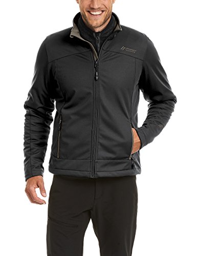 maier sports Herren Softshell Jacke Sirius, Black, 48, 160004