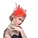 Produktbild Techting Frauen Mädchen Brauen Feder Ineinander greifen-Netz-Blume Fascinator Hut-Haar-Klipp-Tee-Party-Haar-Greifer Cap