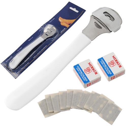 Popamaing Callus Corn Hard Skin Remover Foot Pedicure Kit with 20 Blades