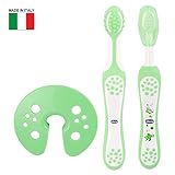 Masajeador + Cepillo Chicco - Cepillo de dientes de aprendizaje, incluye masajeador + cepillo, 4 m+