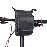【Bolsa multifunción】: se puede utilizar como bolso delantero de bicicleta, bolso de cintura, bolso de hombro; además de esto, también es conveniente para uso habitual y vacaciones;