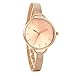 Produktbild avaner Luxus Frauen Quarz Ultra Dünn Kleid Armbanduhr Edelstahl Mesh Milanaise Band (Rose Gold)