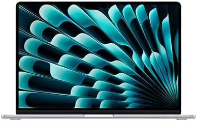 Apple MacBook Air 15'' con chip M5: progettato per l’AI, display Liquid Retina da 15,3'', 16GB di memoria unificata, 512 GB di archiviazione SSD, 10 CPU, 10 GPU, Wi Fi 7 – Argento