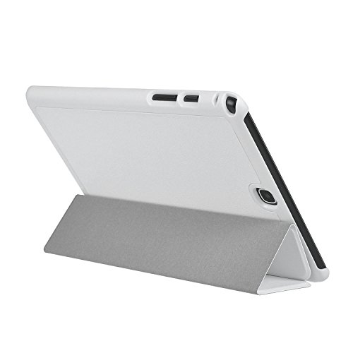 Samsung Galaxy tab A 9.7 Hülle, IVSO Hohe Qualität PU Leather Tasche Case Schutzhülle Cover, mit Standfunction, Auto Sleep, Slim Smart Cover Style Leder Folio Schutzhülle NUR geeignet für Samsung Galaxy Tab A T550N/T555N 24,6 cm (9,7 Zoll) WiFi Tablet PC, Weiß - 4