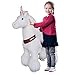 Produktbild PonyCycle offiziell Reiten auf Pferd gehendes Tier Plüschtier fahrbar Keine Batterie Keinen Strom mechanisch Einhorn Weiß mittel für Alter 4-9 Kind / Baby