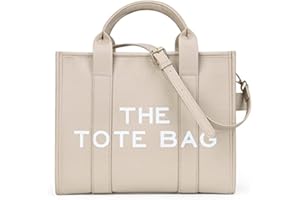 DKIIL NOIYB Leather Tote Bags for Women, PU Leather Tote Bags for Women Large Capacity 13inch Tote Bag Crossbody Bag with Zip Handbag Tote Purse for Office Travel School