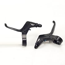 Leviers De Frein Vélo VTT 2 Doigts - Alliage Aluminium Léger, Couleur Violet, Pour Freins Mécaniques - 3