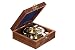 Produktbild Dekorativer voll Funktionsfähiger großer nautischer Kompass 13109 aus Messing mit Sonnenuhr in edler Geschenk Holzbox . Nautik Optik, Boot, Schiff, Maritim , Nostalgie