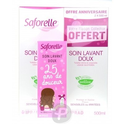 Saforelle Gentle Cleansing Care 2 x 500ml + 1 Gentle Cleansing Care 100ml Offered