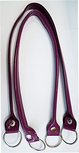 Taschengriffe Kunststoff mit silbernen Besfestigungsösen (violett)