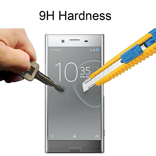 MaxKu Sony Xperia XZ Premium Schutzfolie, [2 Stück] Glasfolie Hartglas 9H Hardness Panzerglas Displayschutz Anti-Kratz Displayschutz für Sony Xperia XZ Premium - 2
