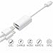 Produktbild iPhone 7 Adapter & Splitter, Dual Lightning Headphone Audio & Charge Adapter for iPhone 7 / 7 Plus (White)