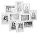 Produktbild DKB 3D Bilderrahmen Collage 10 Fotos 59 x 50 cm Design für 10 x 15 cm Fotos (Weiß)