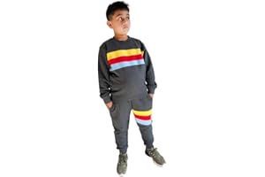 Bahob® Boys Girls Tracksuit, Unisex Jumper Sweatshirt and Jogger Bottoms Tracksuit Set for Kids 3-14 Years