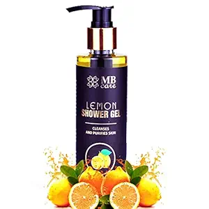MBCARE Lemon Soft and Fresh Body Wash Glycerin and Vitamin-E Lemon Shower Gel Breathe New Life Into The Skin, 200 ml