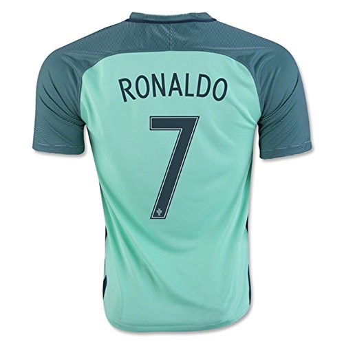 2016 2017 UEFA Euro Cup Portugal 7 Cristiano Ronaldo Away National Football Soccer Jersey in in blau Größe L Blau – blau